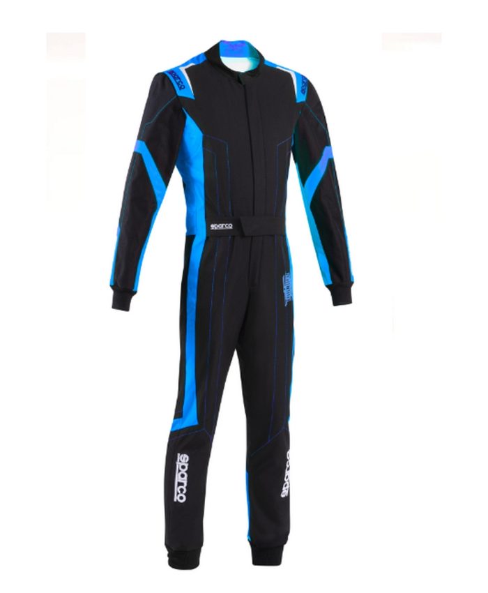 Combinaison Sparco THUNDER ADVANCED - Noir/Bleu Turquoise - ADULTE