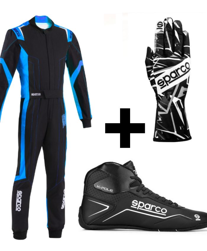 Pack pilote SPARCO Noir/Bleu Ciel